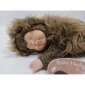 Anne Geddes Sleeping Baby Hedgehog Doll Bean Stuffed Toy Animal Great Cond! 1998
